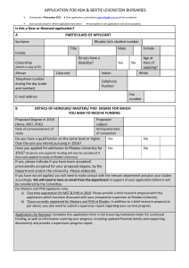Levenstein Bursary Application Form 2016