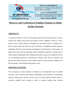 Discovery and Verification of Neighbor Positions in Mobile Ad Hoc