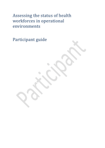 The participants workbook