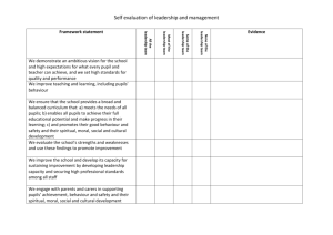 Self evaluation of leadership and management