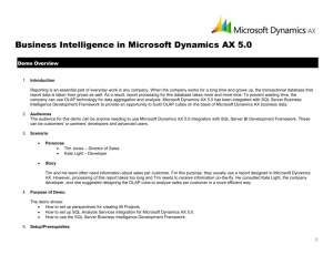 Demo - BI - Business Intelligence in Microsoft Dynamics AX 5.0