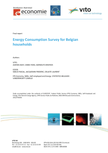 Energy Consumption Survey for Belgian households