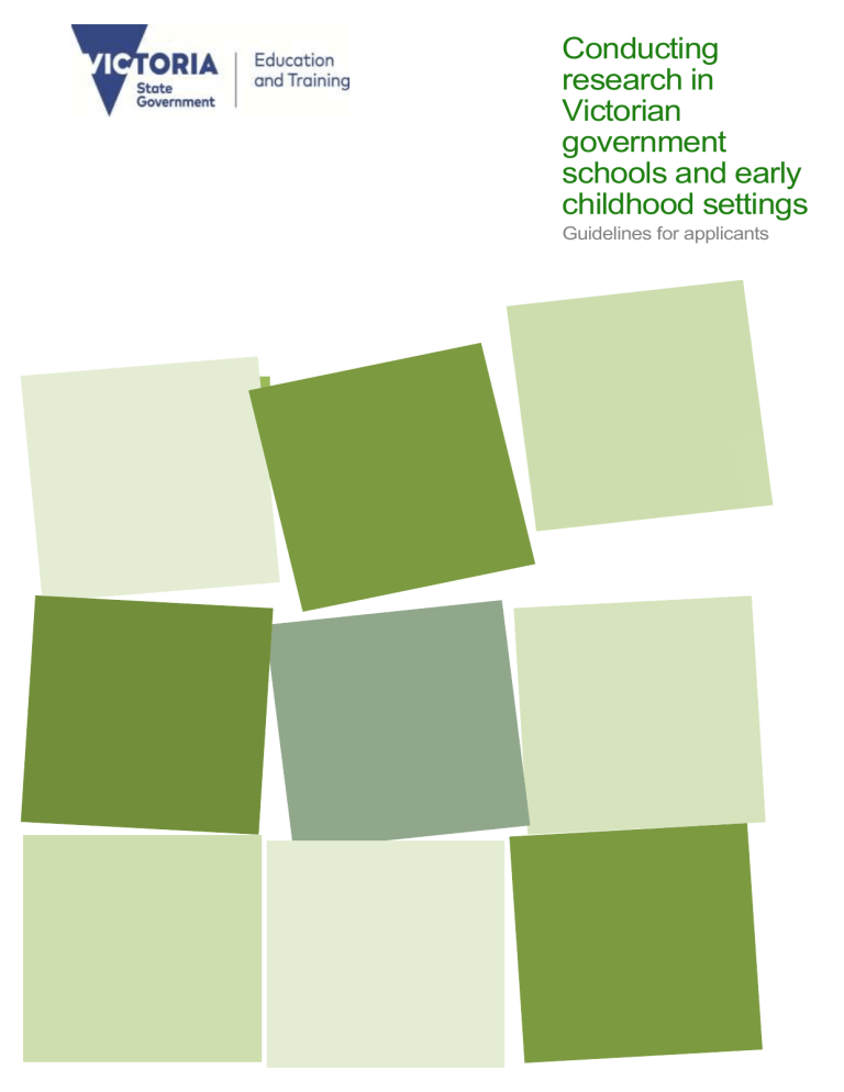 Guidelines For Conducting Research In Victorian Government Schools