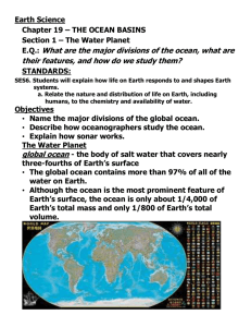 Divisions of the Global Ocean