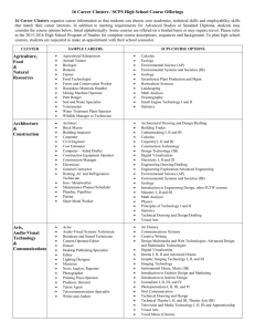 SCPS "Suggested Courses for 16 Career Clusters"