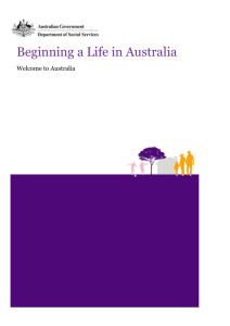 Beginning a Life in Australia - English