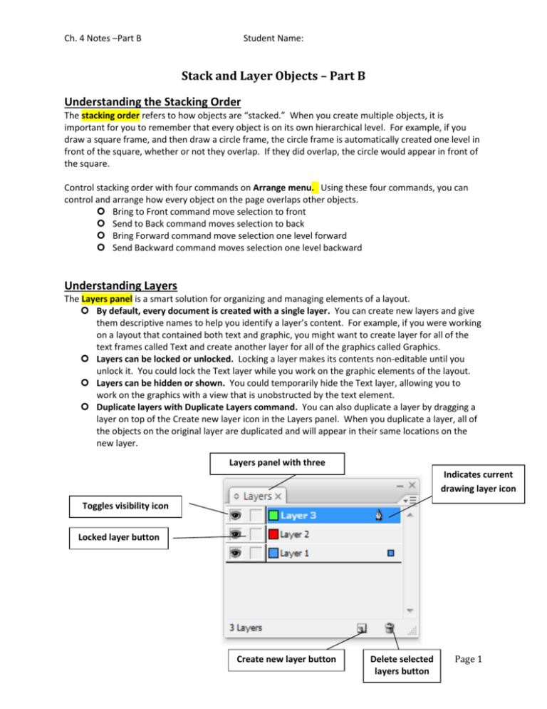 Stack and Layer Objects Part B Understanding the Stacking Order