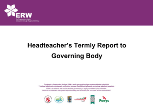 Headteachers Termly Report to Governing Body