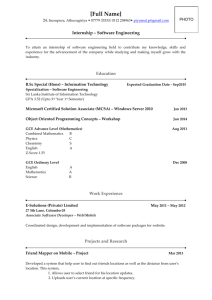 Sample__Resume - Sri Lanka Institute of Information Technology