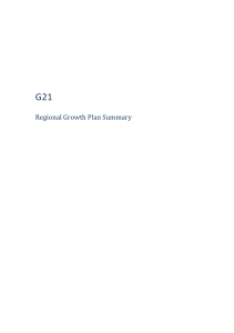 The G21 Regional Growth Plan - Department of Transport, Planning