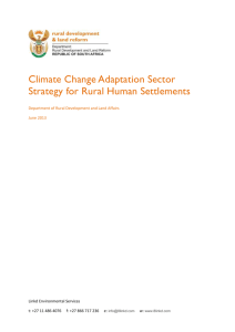 Adaptation plan - Department of Rural Development and Land Reform