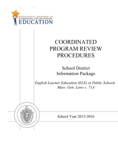 English Language Learner School District Information Package