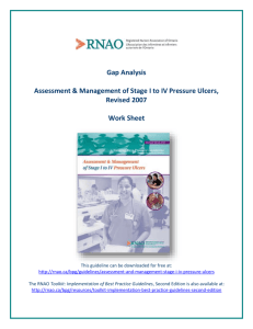 Gap Analysis Worksheet for Assessment and Management of Stage