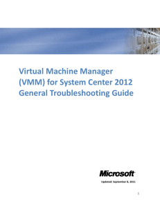 VMM for System Center 2012 General
