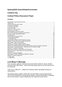 Cultural Policy Discussion Paper