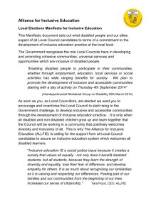 ALLFIE Local Elections Manifesto text only