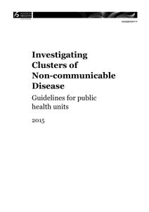 Investigating Clusters of Non-communicable