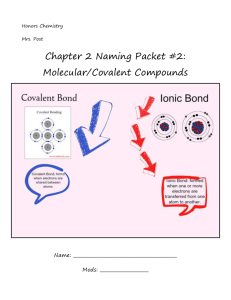 Molecular Compounds Packet