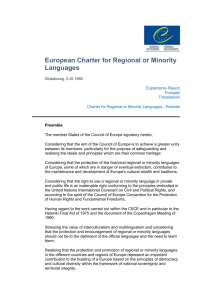 European Charter for Regional or Minority Languages