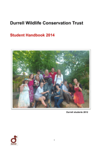 Student Handbook 2014 - Durrell Wildlife Conservation Trust