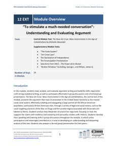 Grade 12 ELA Extension Module Overview