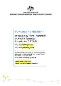 Biodiversity Fund: Northern Australia Targeted Investment 2013