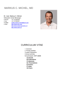 Curriculum of Markus C Michel, MD