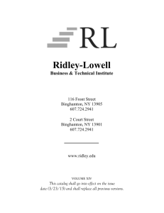 ADMINISTRATION - Ridley-Lowell Business And Technical Institute