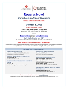 Register Online Now for this Accredited GWTG Stroke Workshop