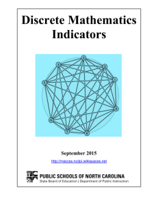 Discrete Mathematics Indicators - NC Mathematics