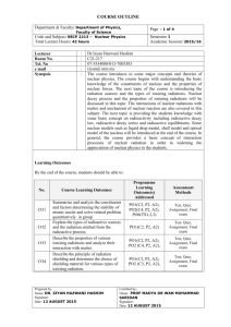 LESSON PLAN - Faculty of Science