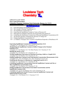 CHEM 102 CLASS NOTES - Louisiana Tech University