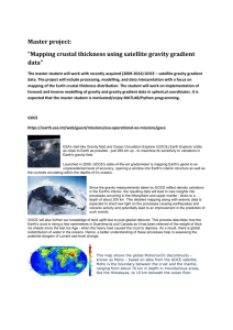 Mapping crustal thickness using satellite gravity gradient data