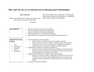 Interpersonal Relationships.DOC