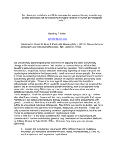 Are pleiotropic mutations and Holocene selective sweeps the only