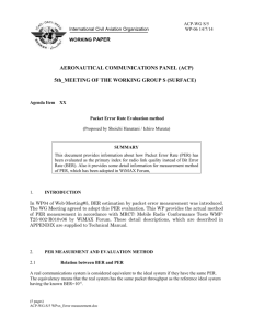 Packet Error Rate Evaluation method