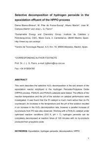 Selective decomposition of hydrogen peroxide in the epoxidation