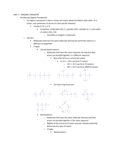 UNIT 2 * ORGANIC CHEMISTRY