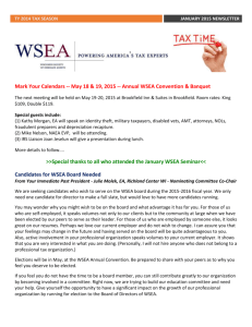 2015 Winter WSEA Newsletter - Wisconsin Society of Enrolled Agents