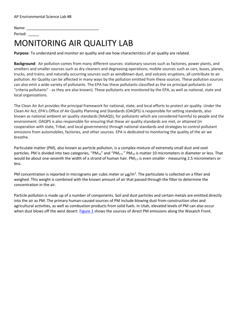 research paper on air quality monitoring