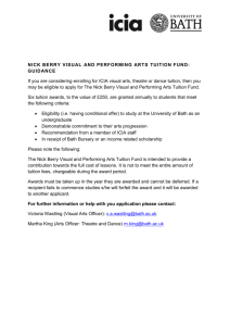 NICK BERRY VISUAL AND PERFORMING ARTS TUITION FUND