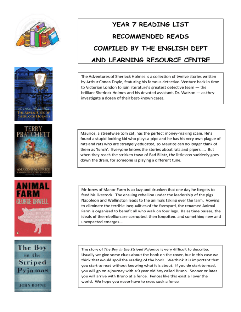 Recommended Reading List Year 7