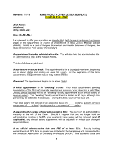 Offer Letter - Clinical - Rutgers New Jersey Medical School