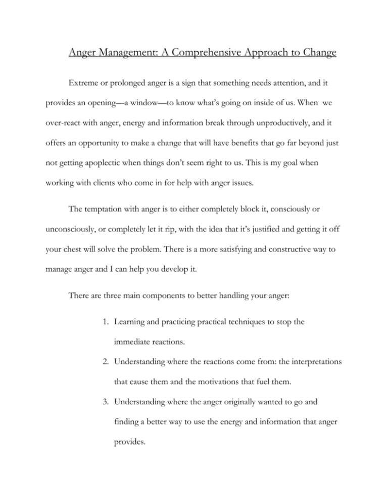 easy essay on anger management