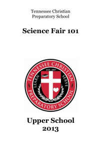 Science Fair here - Tennessee Christian Preparatory School