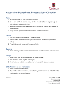 Accessible PowerPoint Presentations Checklist