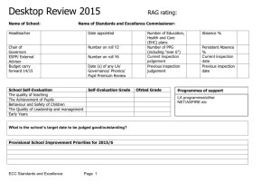 Pre-Review briefing - Essex Schools Infolink