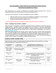 Risk Assessment Form for Investigator