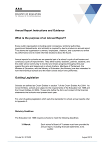 Annual Report Instructions and Guidance