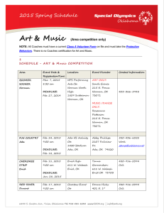 Art & Music (Area competition only)